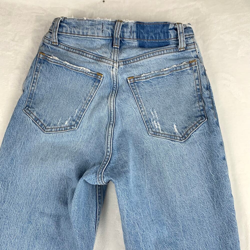 Abercrombie A+F Jeans 90s Straight Curve Love sz 25 Ultra High Rise Distressed 0 - Picture 4 of 11